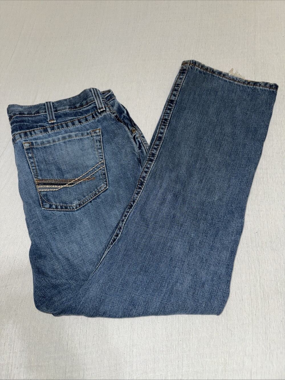 Ariat Jeans Mens 40x32 Blue Low Rise Boot Relaxed Fit Bootcut Denim Western